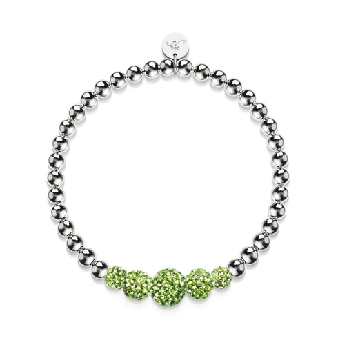 Palmengrün | Kristallkaskaden-Kikiballa-Armband